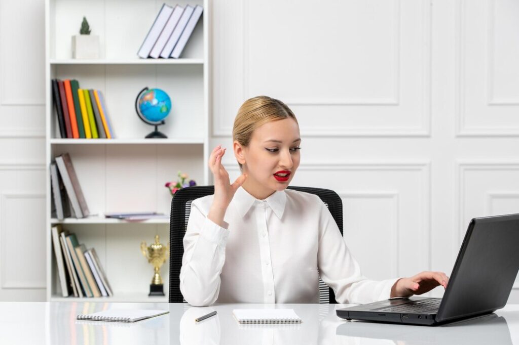 Top 10 Telemarketing Services in Washington 2025: Boost Your Business with the Best 7 customer service cute girl white shirt with red lipstick laptop irritated while working 140725 164056