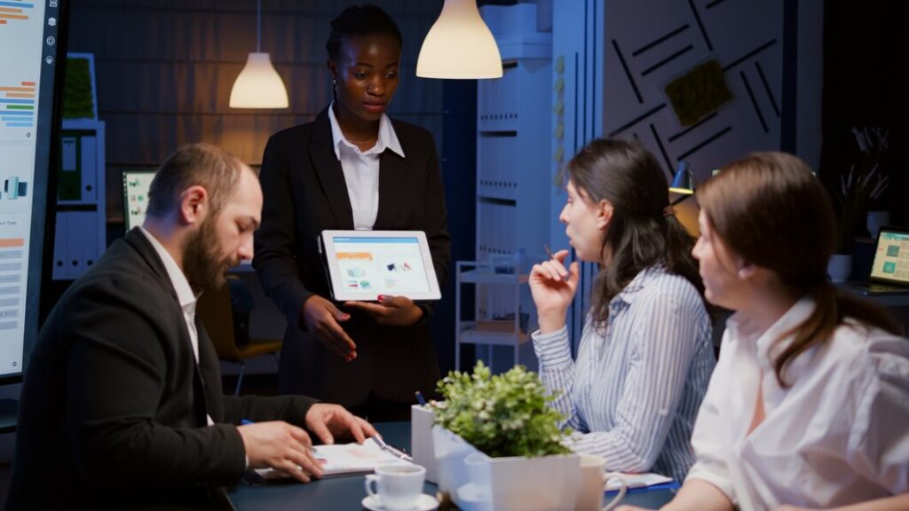 Top 10 Lead Generation Agencies in Georgia 2025: Best Companies for Quality Leads 4 focused workaholic african american businesswoman showing financial graphs tablet 482257 13953