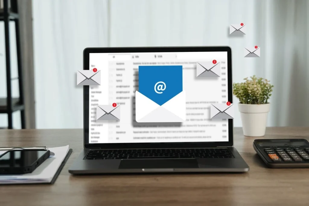 Email Marketing for Cannabis Brands 36 Laptop displaying email segmentation with multiple targeted messages for cannabis list building strategies