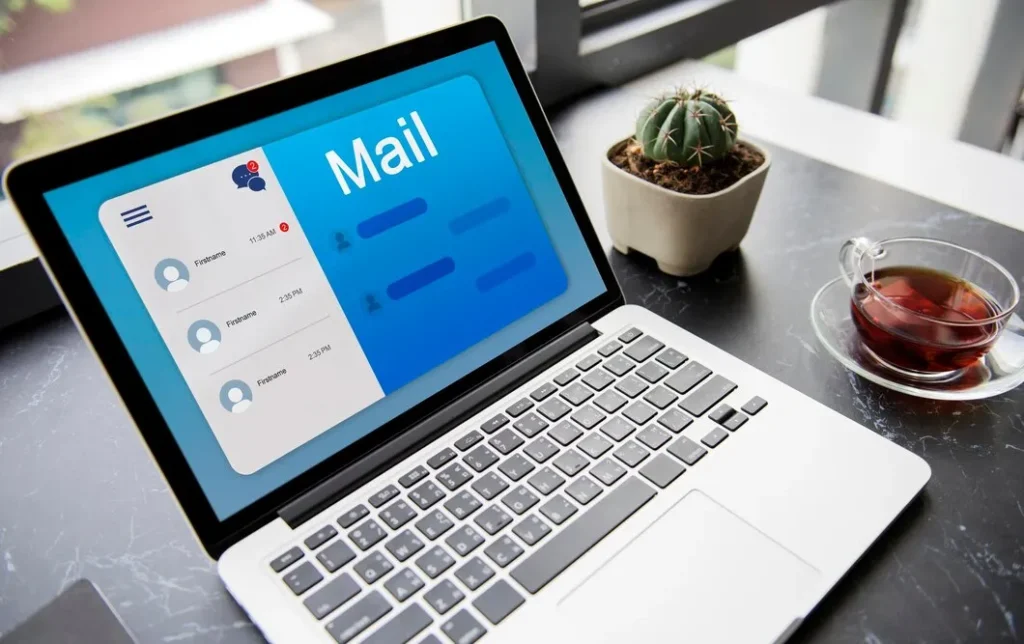 Email Marketing for Cannabis Brands 31 Laptop displaying email marketing interface with cannabis brand email strategies and campaign management tools