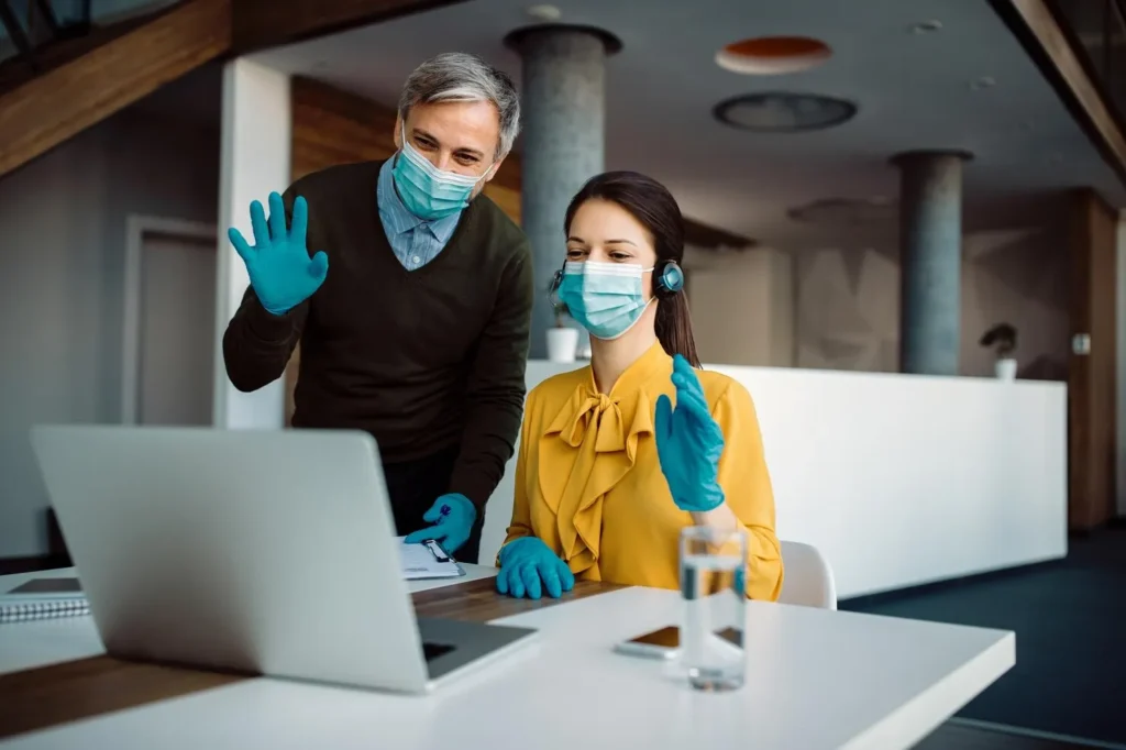 Email Marketing For Janitorial Services 63 Email marketing team conducting deliverability diagnostics and technical fixes in modern workspace