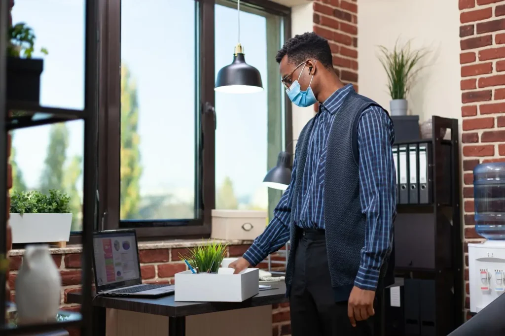 Email Marketing For Janitorial Services 62 Professional reviewing email campaign analytics and follow-up sequences on computer in modern office