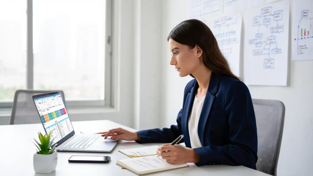 Lead Generation Dallas-Fort Worth 35 Professional conducting lead prospecting and data analysis using advanced analytics software and research tools