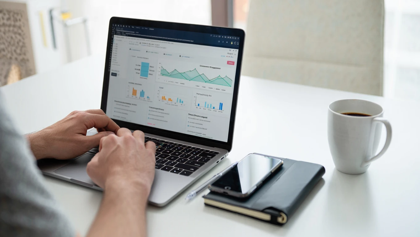 Lead Generation Dallas-Fort Worth 38 Professional analyzing remarketing and lead engagement analytics dashboard with performance metrics and conversion data