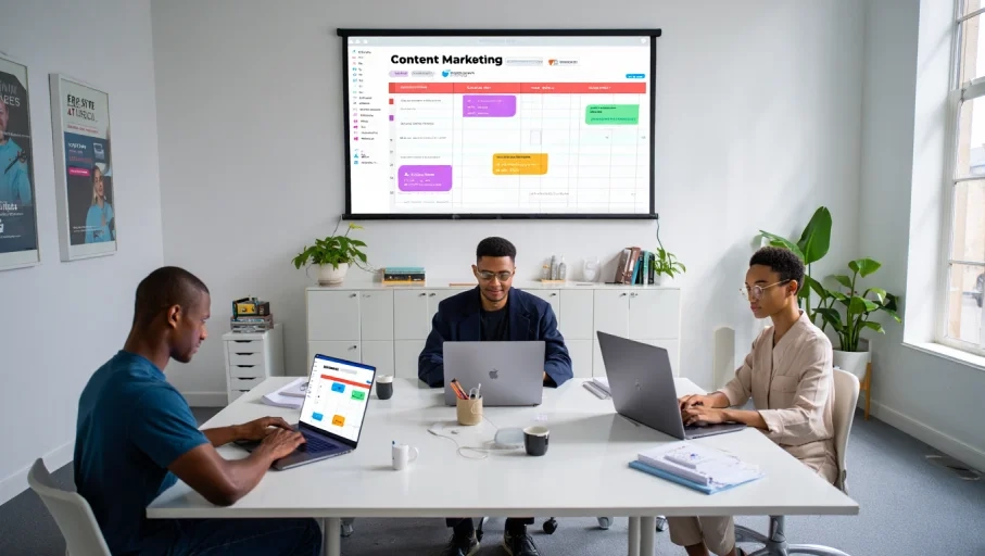 content marketing in office